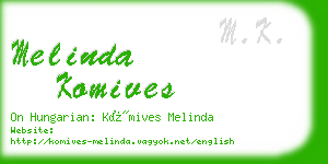 melinda komives business card